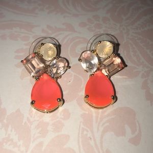 Kate Spade Pink Cluster Drop Earrings